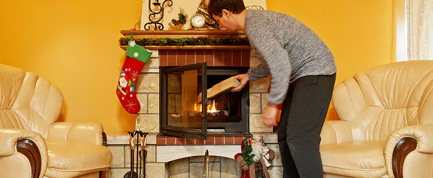 Rusted Metal Fireplace Restoration in Selma, California